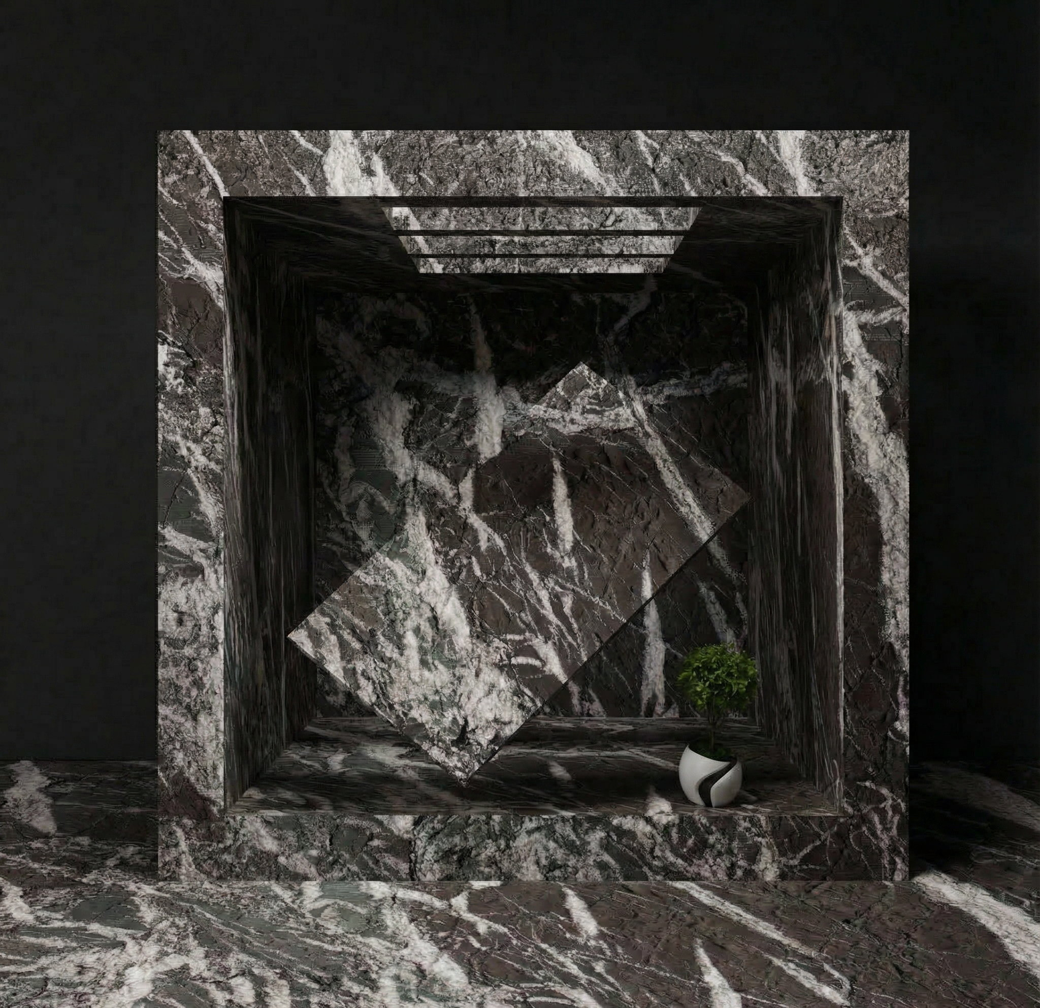 Dark_Veined_Stone_Travertine_Replace GRIGIO CARNICO travertine - تصویر 1