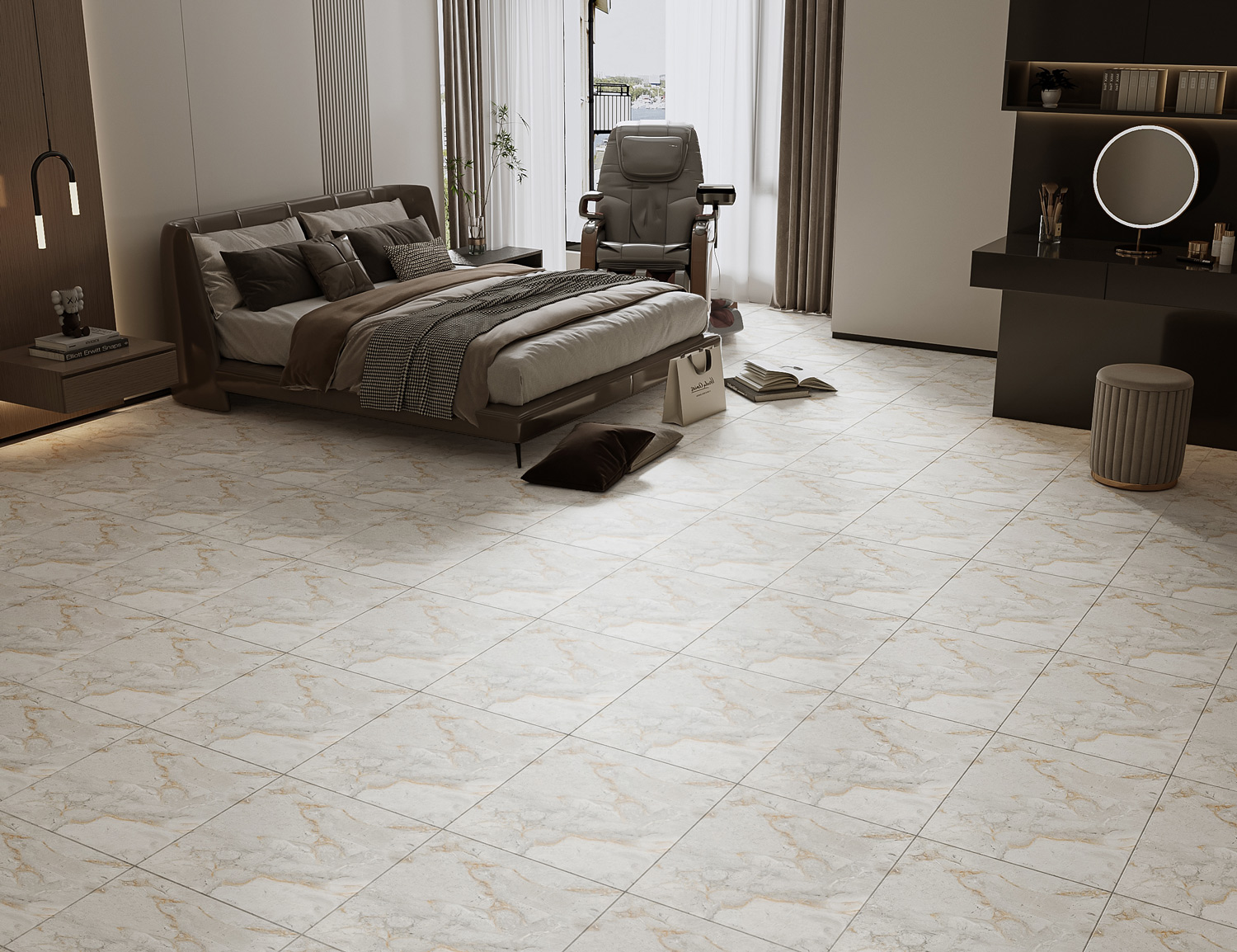 white travertine