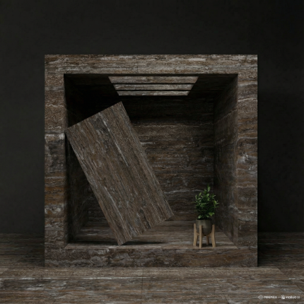 Titanium Travertine Marble