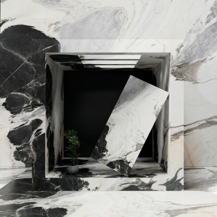 Tartaruga Black And White Marble