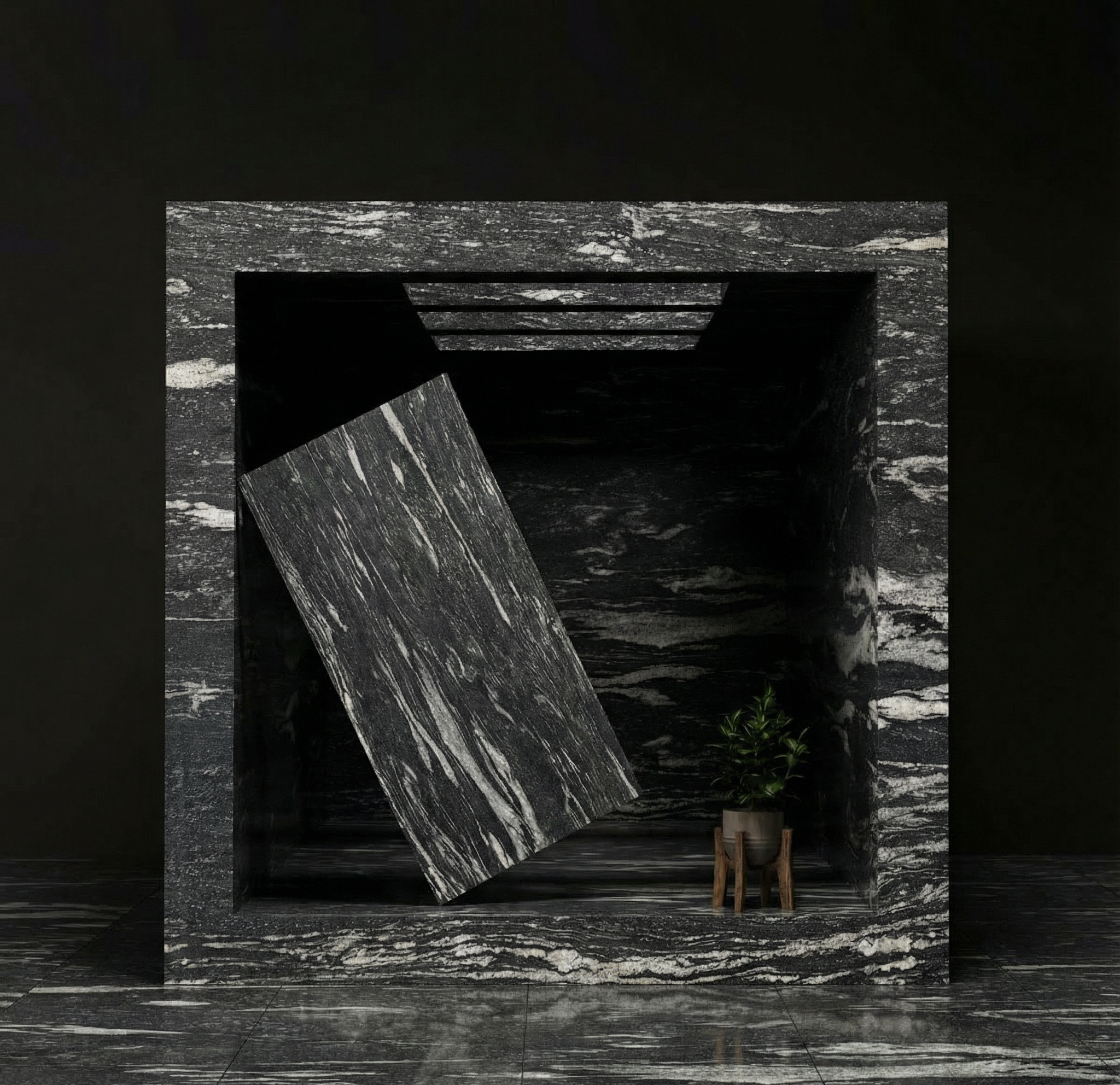 Viscon White and Black Granite Viscon White and Black Granite